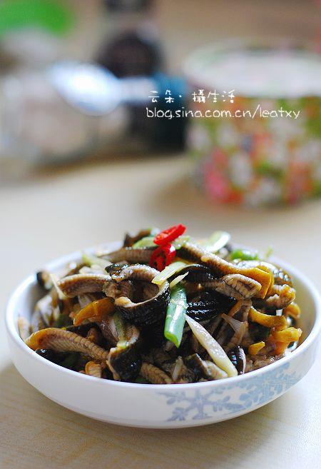 芥末炝鳝丝的做法