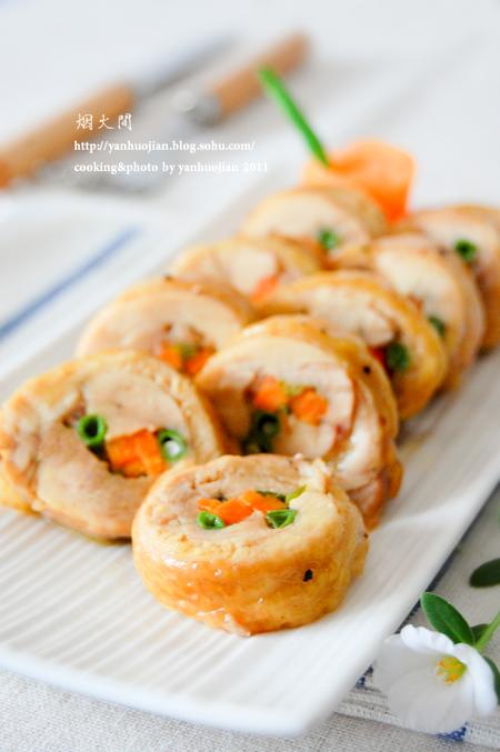 蔬菜鸡腿卷的做法