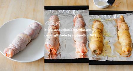 蔬菜鸡腿卷的做法