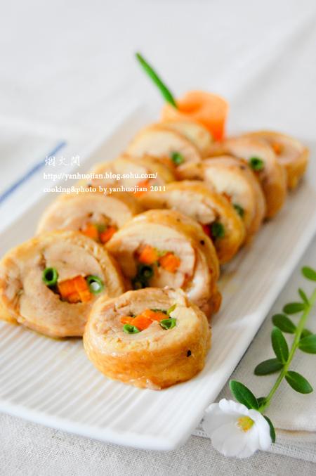 蔬菜鸡腿卷的做法