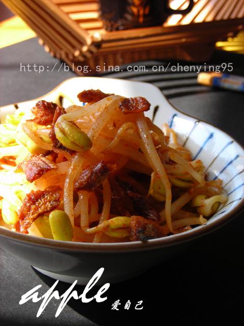 黄豆芽炒咸鱼的做法