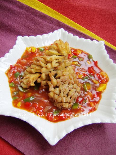 茄汁菊花鱼的做法