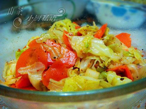 麻辣圆白菜的做法