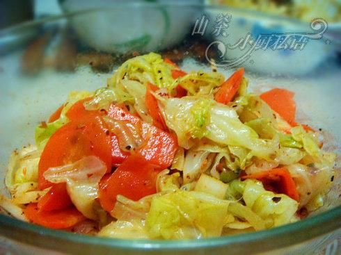 麻辣圆白菜的做法