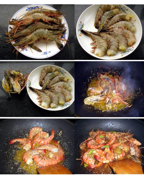爆炒青虾的做法
