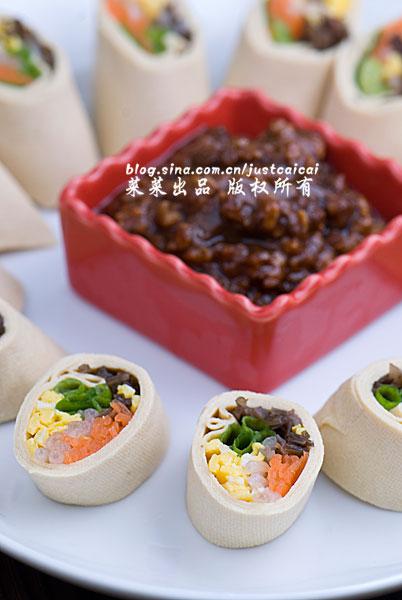 干豆腐蔬菜卷的做法