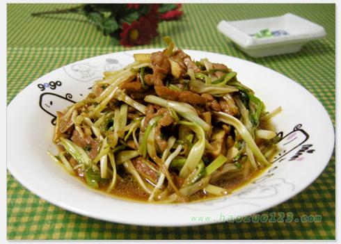 水芹香干炒肉丝的做法