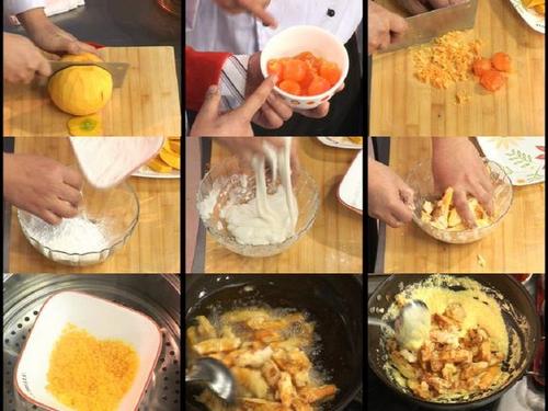 咸蛋黄焗南瓜和家传糖醋鸡的做法