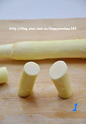 酸腌菜炒茭白的做法