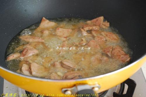 芦蒿枸杞炒猪肝的做法