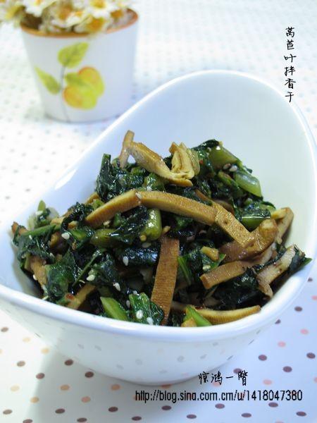 莴苣叶拌香干的做法