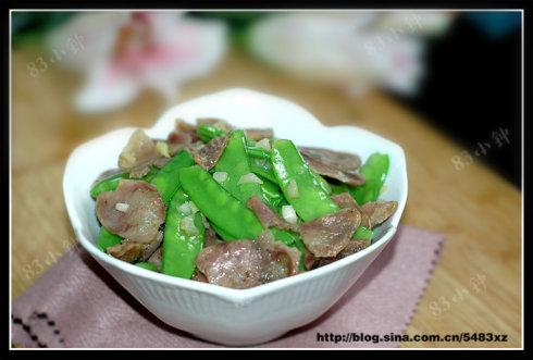 腊肠炒荷兰豆的做法