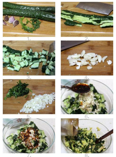 麻酱辣拌黄瓜丁的做法