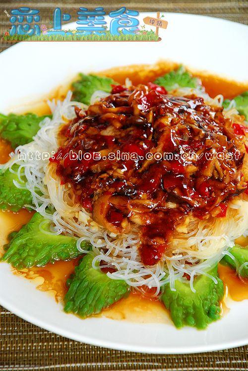 真菌苦瓜粉丝的做法