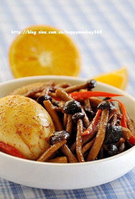 茶树菇鸡蛋烧肉的做法