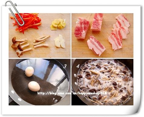 茶树菇鸡蛋烧肉的做法