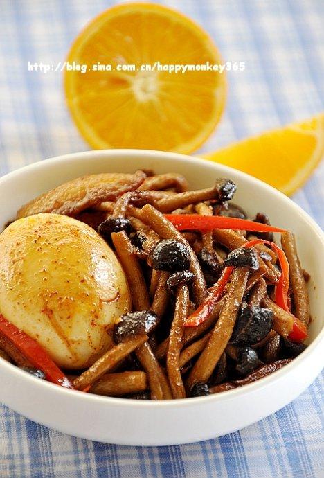 茶树菇鸡蛋烧肉的做法