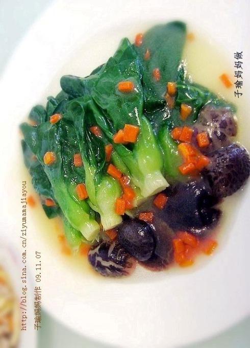 香菇青菜的做法