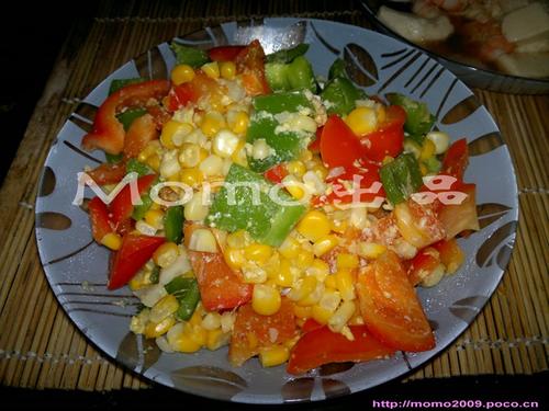 彩椒鸡蛋玉米的做法
