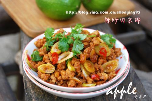 辣炒肉末碎的做法