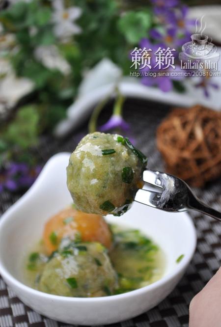 迷你双色菜丸子的做法