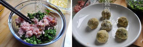 迷你双色菜丸子的做法