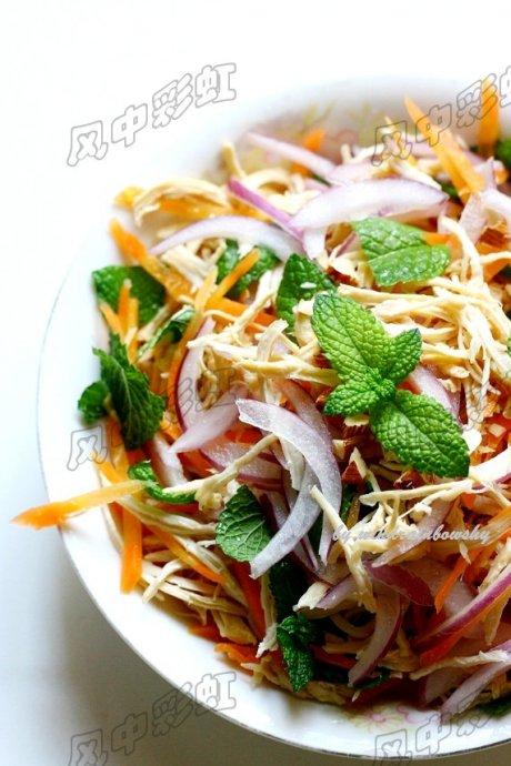 薄荷鸡丝的做法