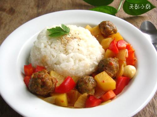 迷你肉丸土豆盖浇饭的做法