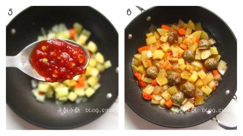 迷你肉丸土豆盖浇饭的做法