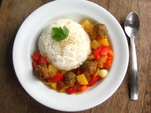 迷你肉丸土豆盖浇饭的做法