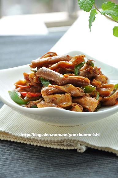 双椒爆猪肚的做法