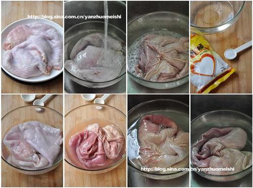 双椒爆猪肚的做法