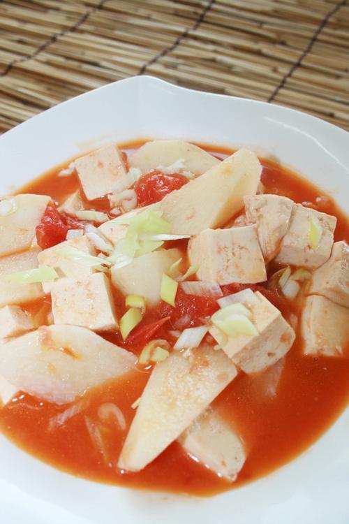 山药西红柿烧豆腐的做法