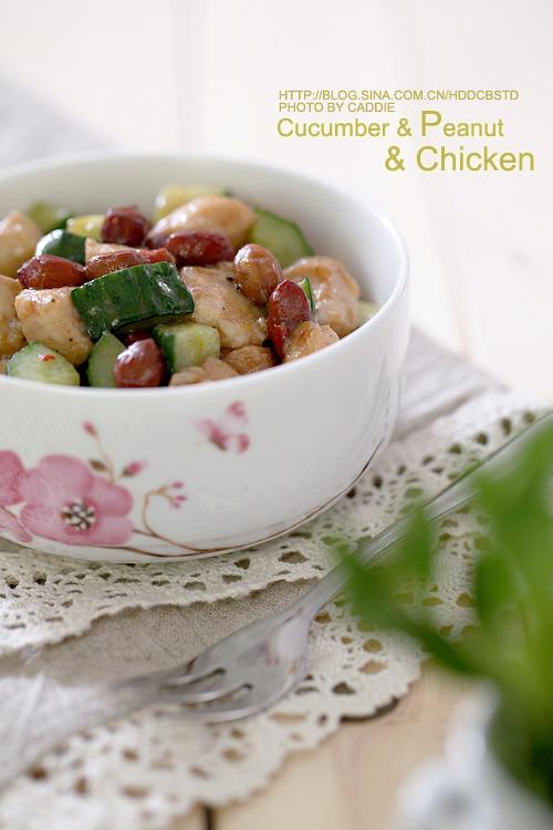 黄瓜花生炒鸡丁的做法