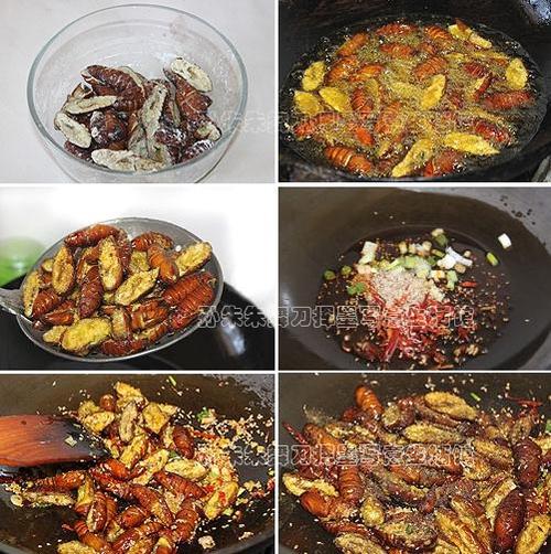 香酥开边蚕蛹的做法