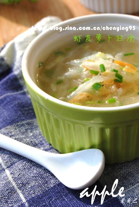 虾皮萝卜丝汤的做法