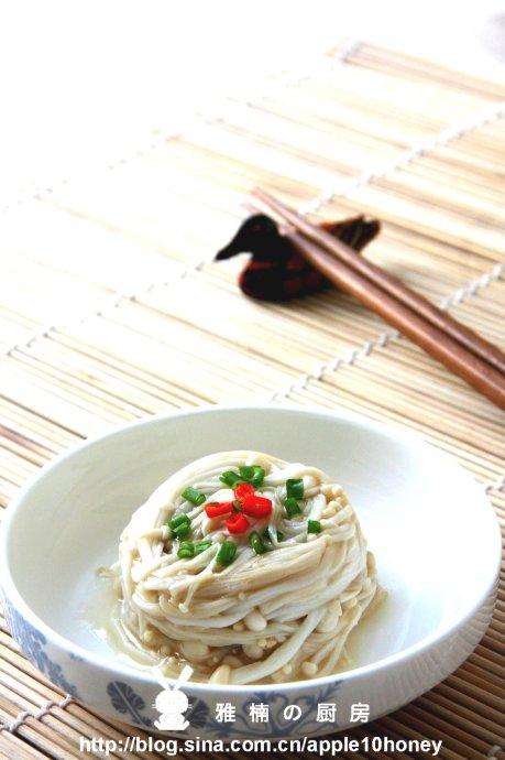 芥末金针菇的做法