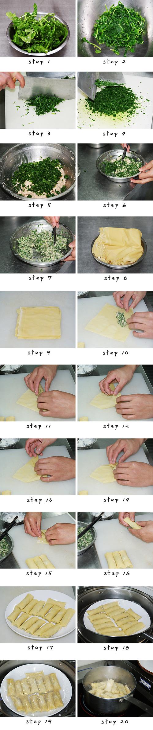 荠菜百叶包的做法