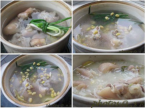 黄豆猪脚煲的做法