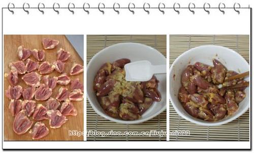 孜然烤鸡心的做法