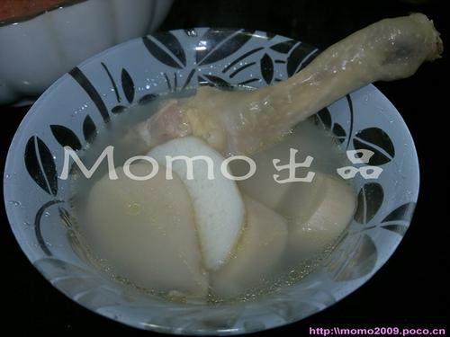 鲜淮山杏鲍菇鲜鸡汤的做法