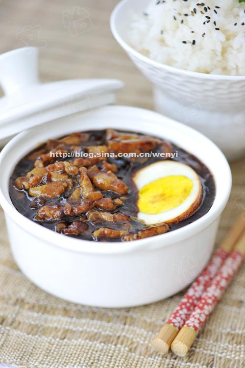 香菇芽菜卤肉饭的做法