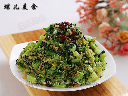 蒜蓉黄豆面拌小白菜的做法