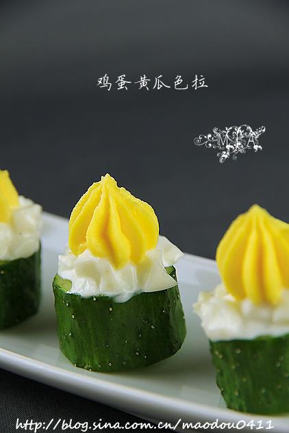 鸡蛋黄瓜色拉的做法