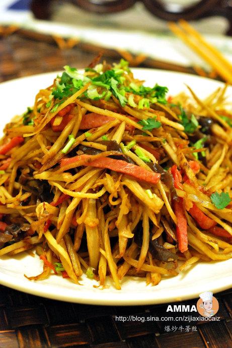 爆炒牛蒡丝的做法