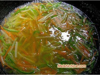 三色冬瓜丝的做法