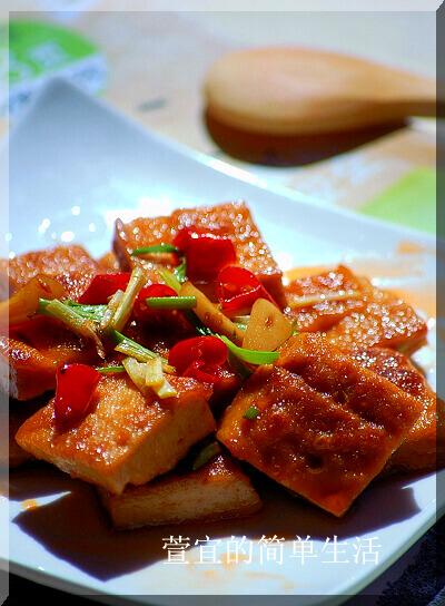 红油煎豆干的做法