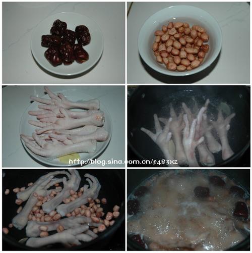 花生鸡爪汤的做法