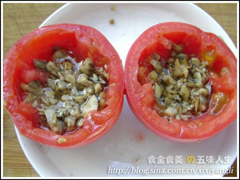 橄榄油菌菇番茄盅的做法