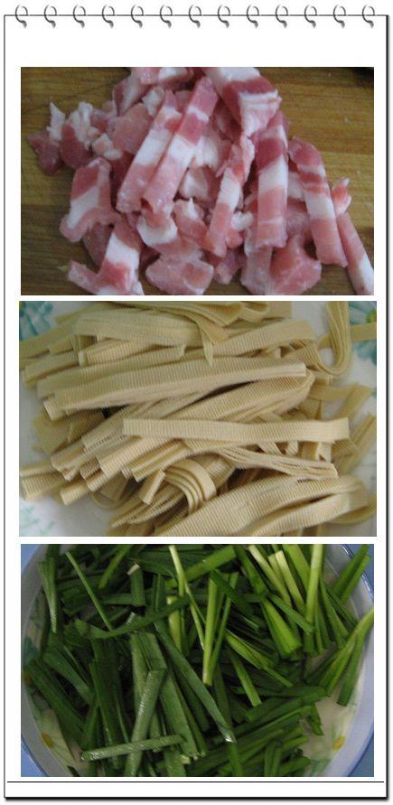 干豆腐炒韭菜的做法